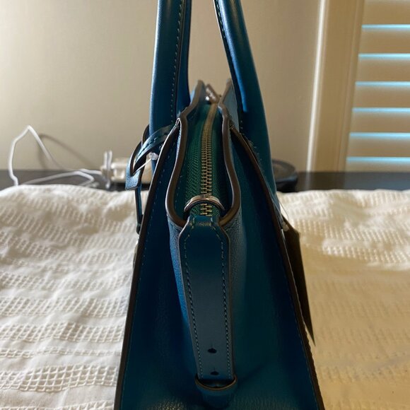 Michael Kors Cross Body Leather Satchel - Lagoon - Picture 6 of 8